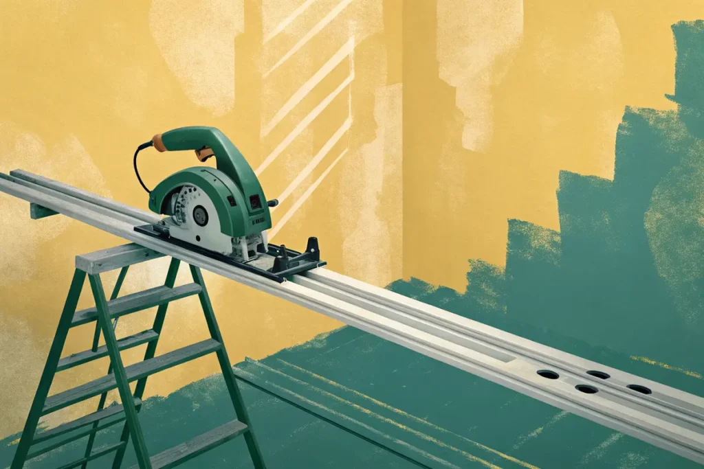 Le rail de guidage de ma scie plongeante Metabo glisse : que faire ?